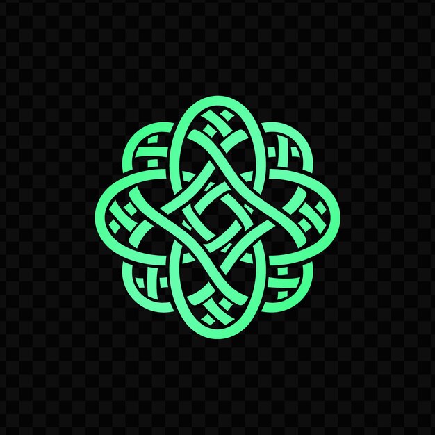 PSD green pattern on a black background