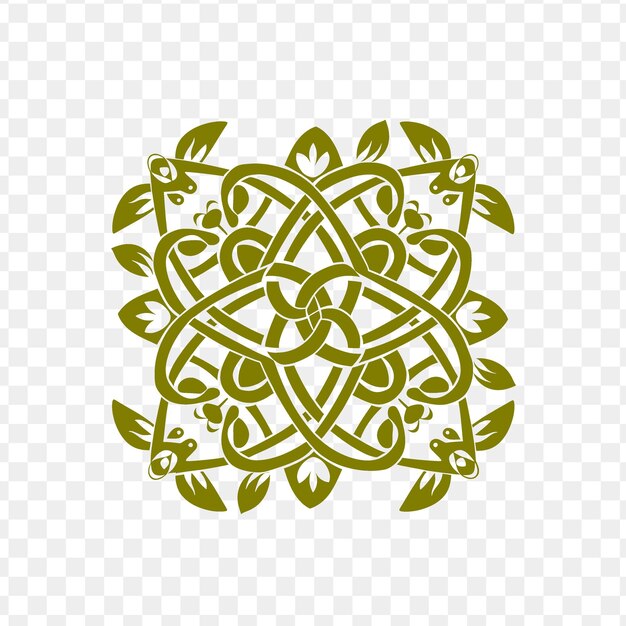 Green pattern on a transparent background