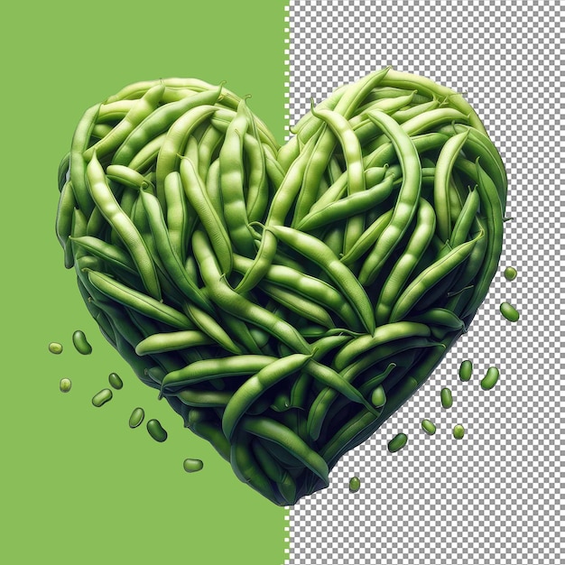 PSD green pea heart of health png