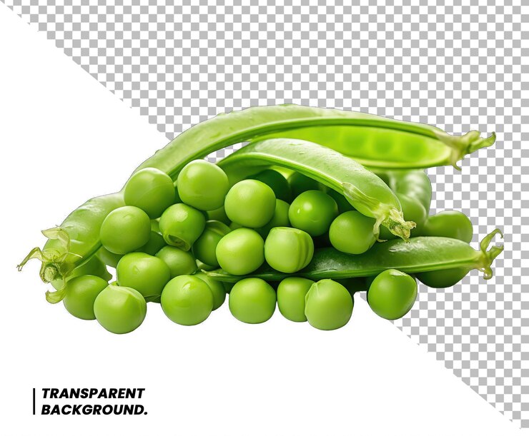 Premium PSD | Green peas isolated