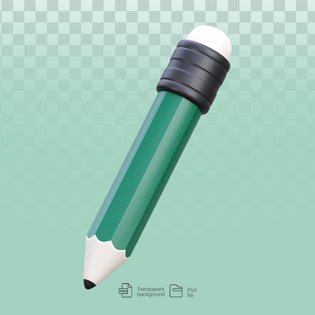 Green pencil in psd file view