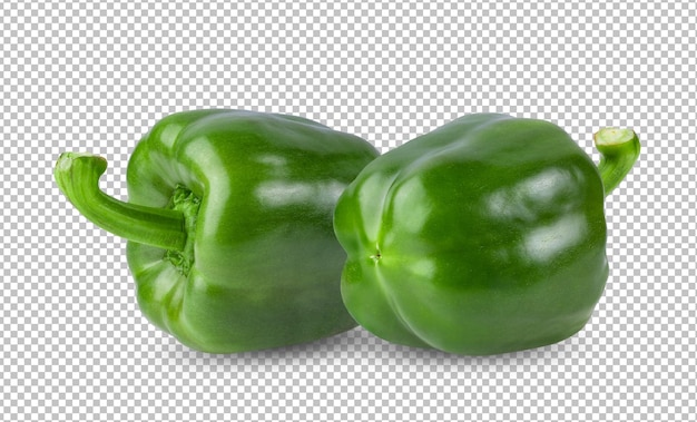 Green pepper isolated on alpha layer