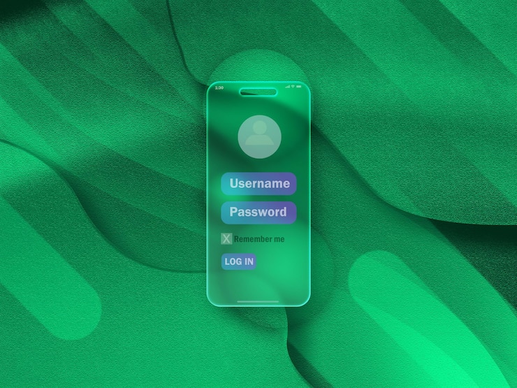 PSD a green phone with a green background with the words quot thank you quot on the screen