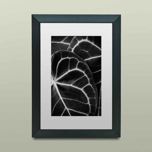 Green picture frame mockup illustration