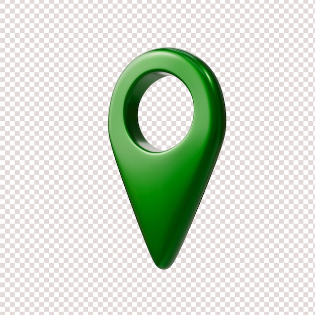 a green pin with the number one on it