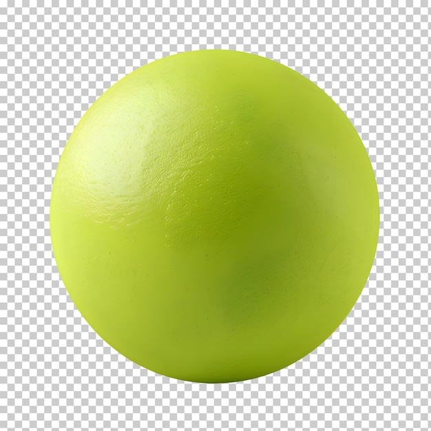 PSD green ping pong ball isolated on transparent background
