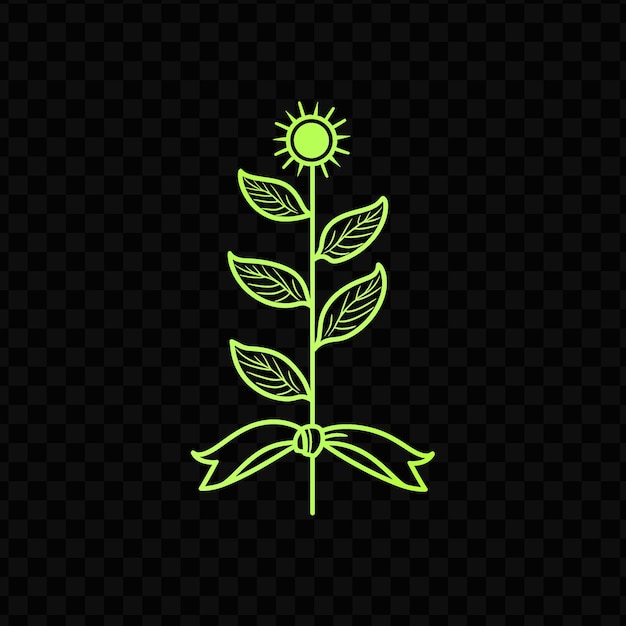 PSD the green plant on a transparent background