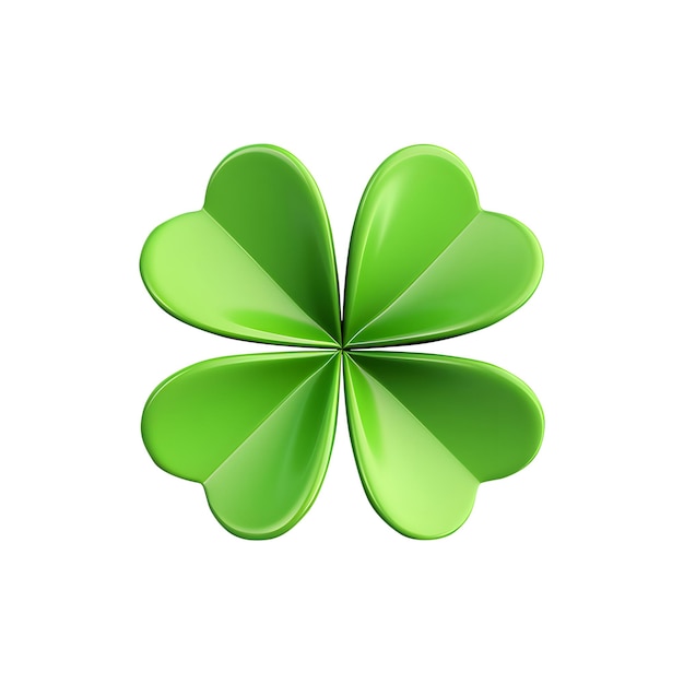 PSD green plastic clover generative ai