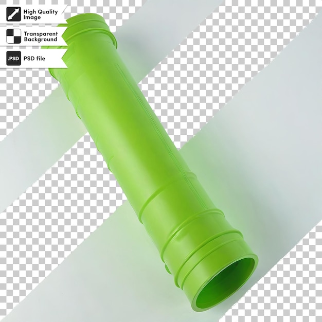 PSD a green plastic tube with the word  no  on it