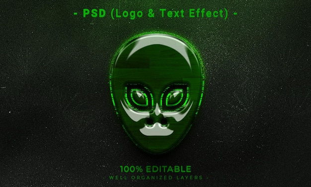 A green poster with the word psd on it