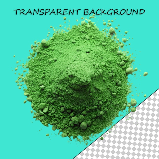 PSD polvere verde isolata