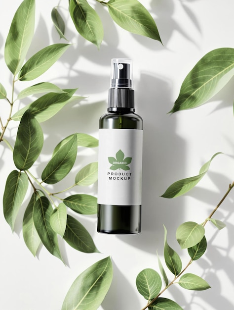 green product mockup bottle