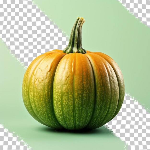 PSD green pumpkin on a transparent background