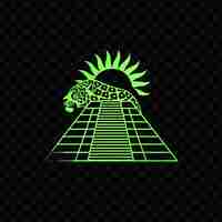 PSD a green pyramid with the sun on it
