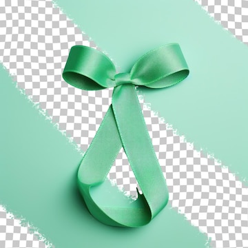 Green ribbon isolated on a transparent background 22024764 PNG