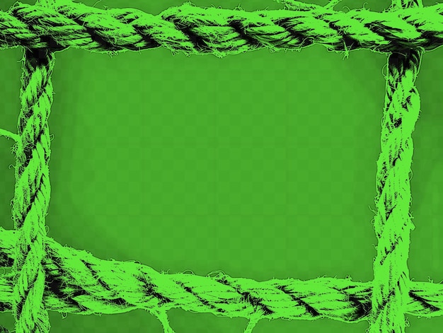 PSD a green rope with a green background with a green background with a square border