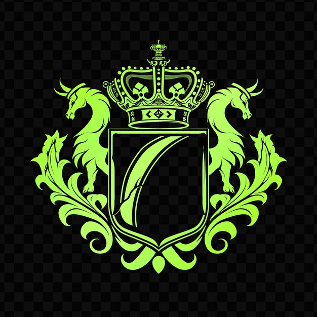 PSD a green shield with a green crown and a gold crown