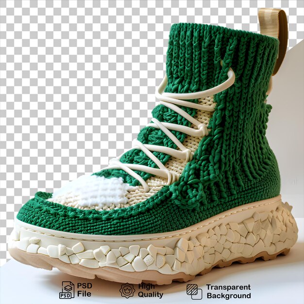 PSD scarpa verde su sfondo trasparente include file png