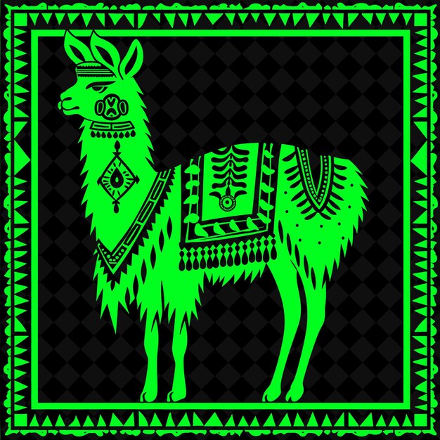 a green silhouette of a llama with the words  llama  on the green background