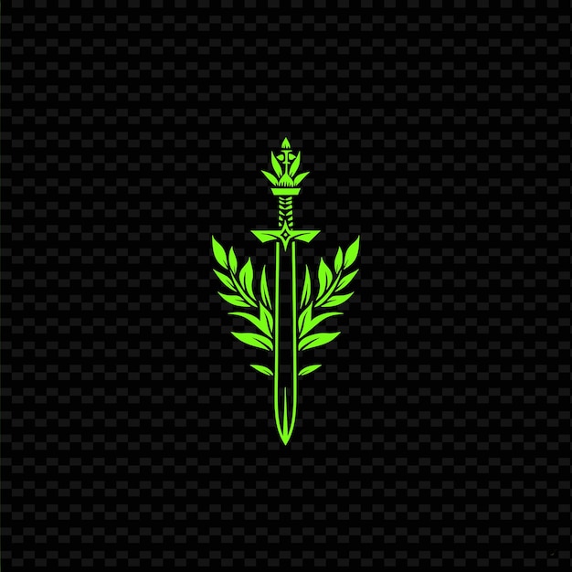 Una silhouette verde di una pianta con uno sfondo verde