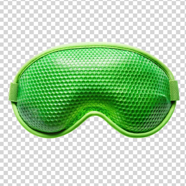 PSD green sleeping mask isolated on transparent background