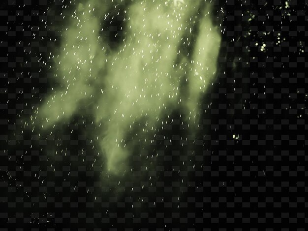 PSD green smoke on a black background