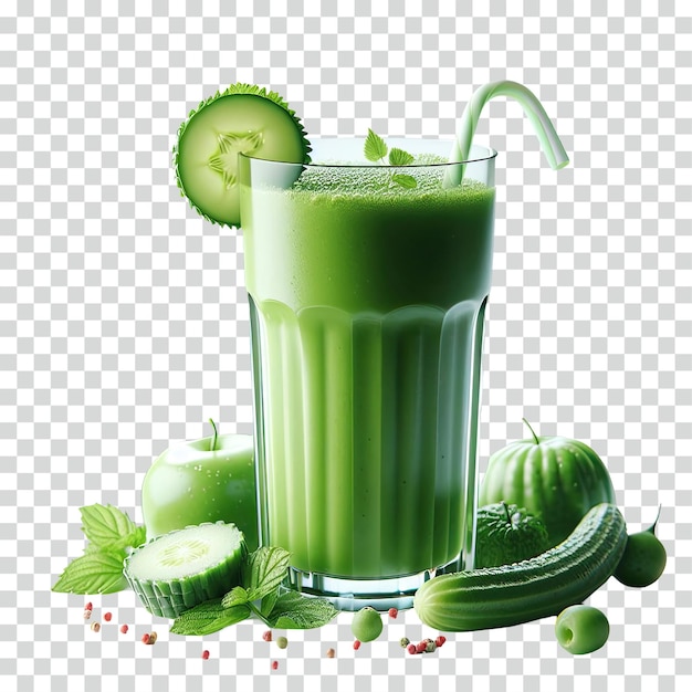 Green smoothie transparent background