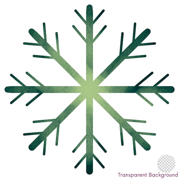 PSD green snow christmas illustration