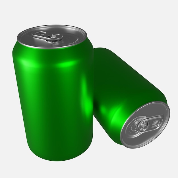 Green soda can