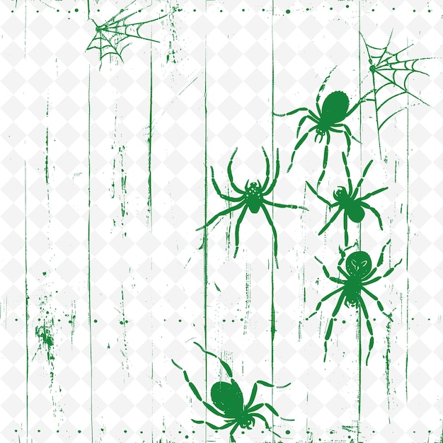 PSD a green spider with a white background with a green spider on it