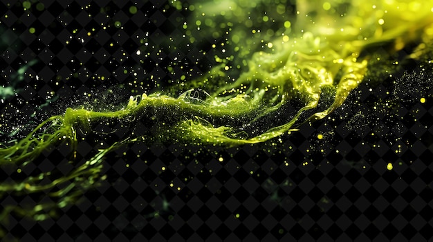 A green splash of liquid with a green background