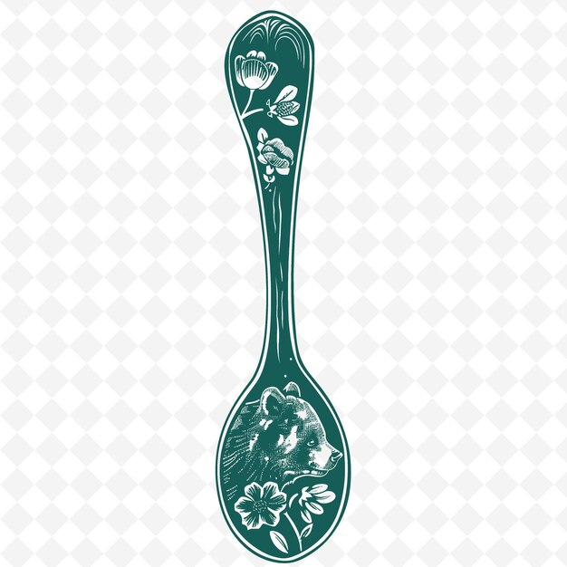 PSD a green spoon with the words quot the word quot on it