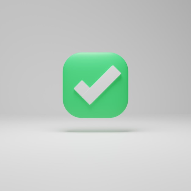 A green square with a check icon on it