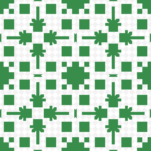 Green squares on a white background
