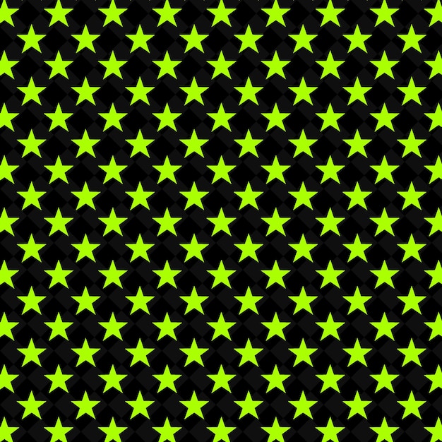 green stars on a black background