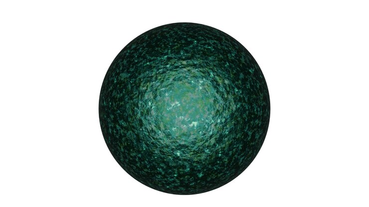 PSD a green stone with a green circle on it that says  the word  on it