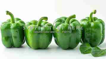 PSD green sweet bell pepper