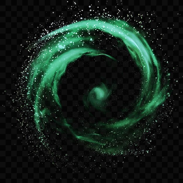 PSD a green swirl with a green background with a place for text