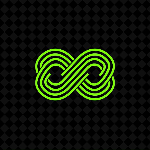 Premium PSD | A green symbol on a black background with a green symbol