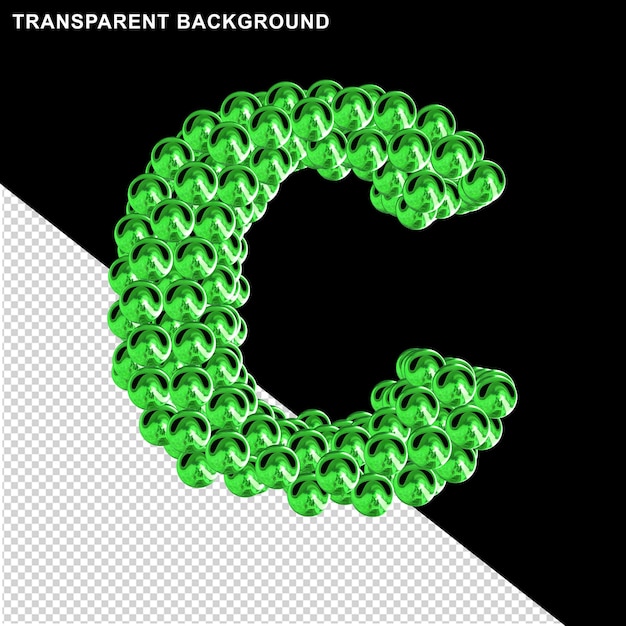 Green symbol from the spheres letter c