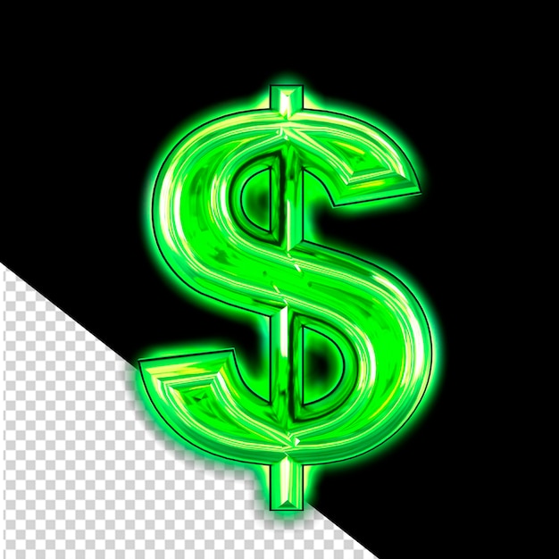 Green symbol with glow