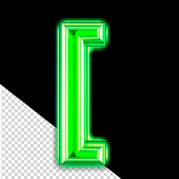 Green symbol with glow