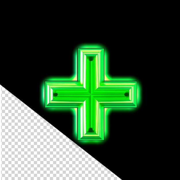 PSD green symbol with glow