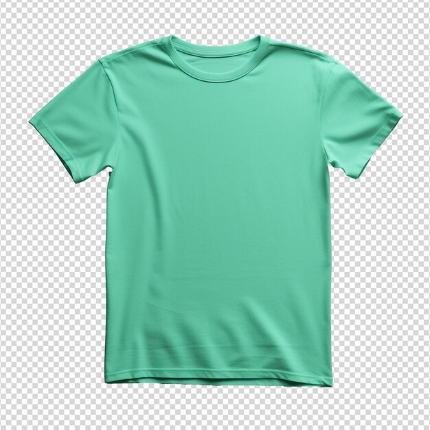 Green t shirt isolated on transparent background