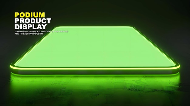 PSD a green tablet with a green screen that says quot natural function quot