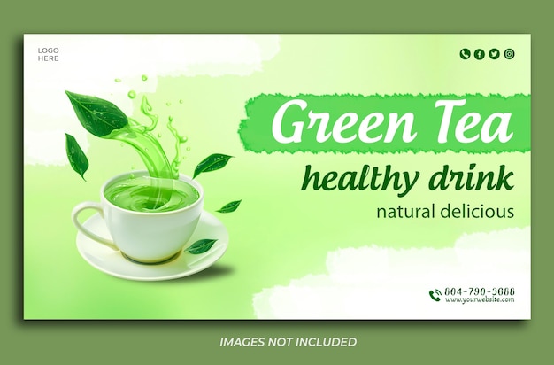 green tea advertisement for a healthy lifestyle