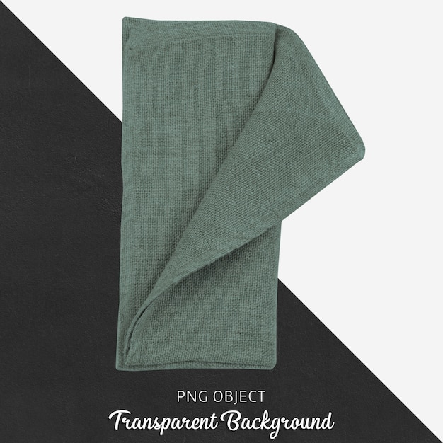 green textile on transparent background