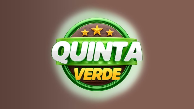 Distintivo 3d del giovedì verde