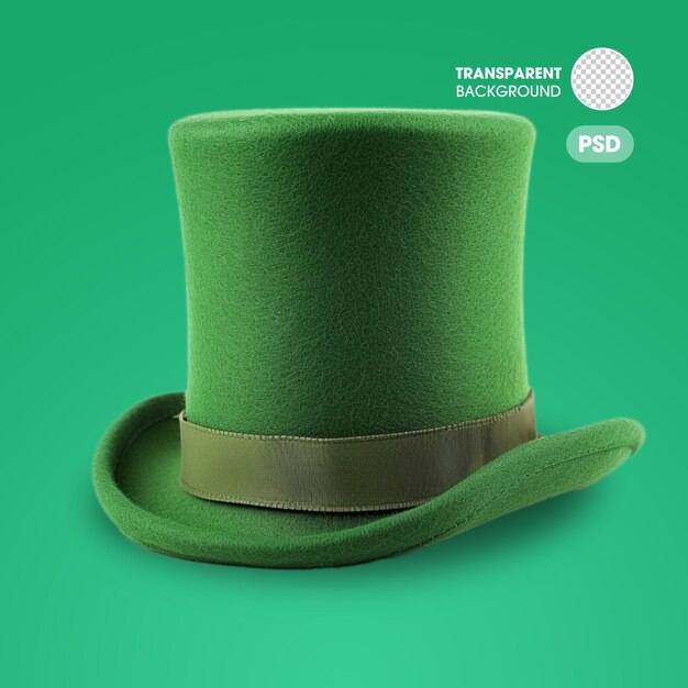 PSD green top hat saint patricks day