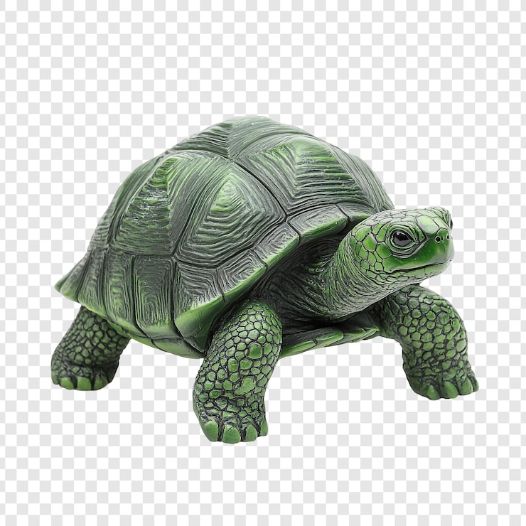 PSD green tortoise with a shell